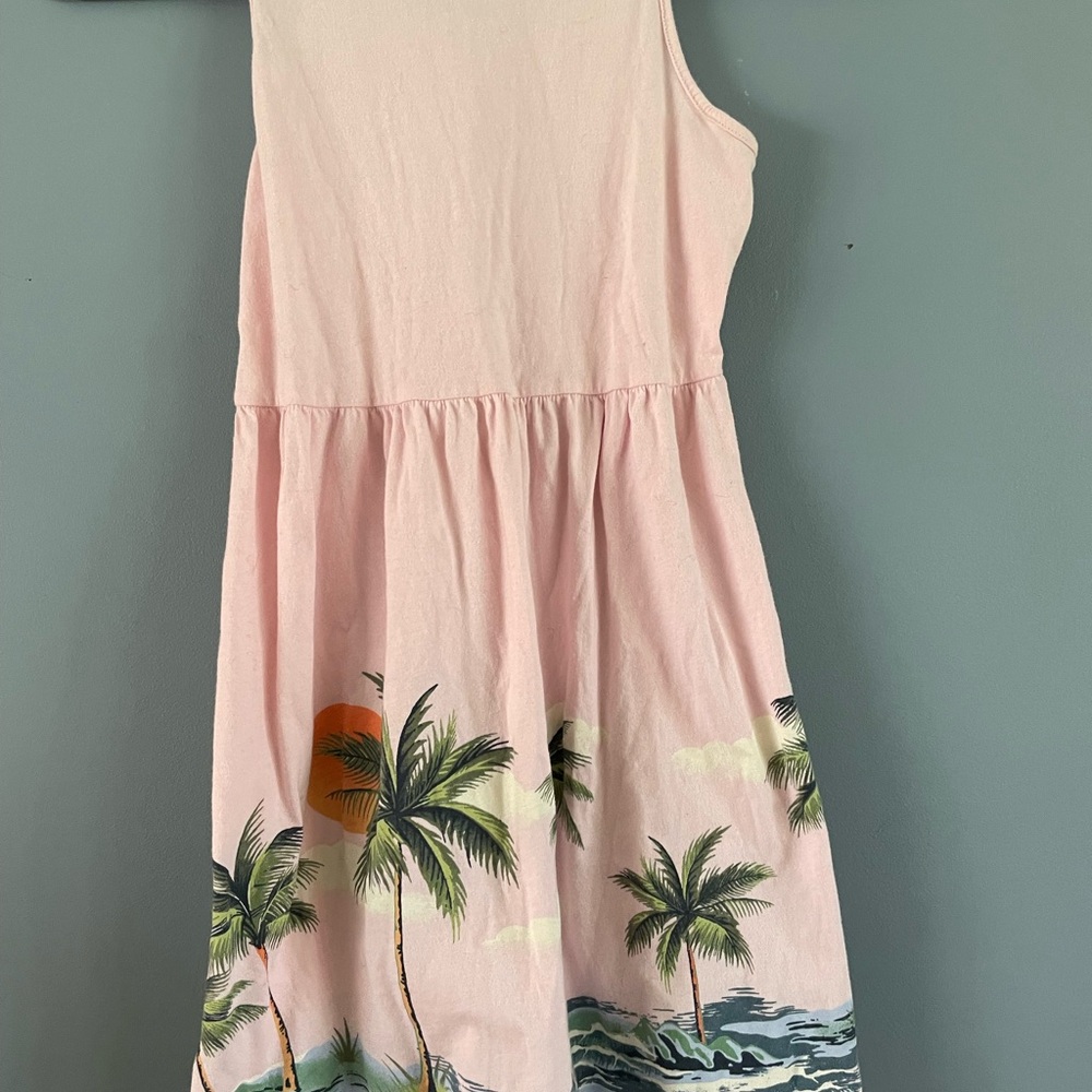 Old Navy Pink and Green Sleeveless Sundress